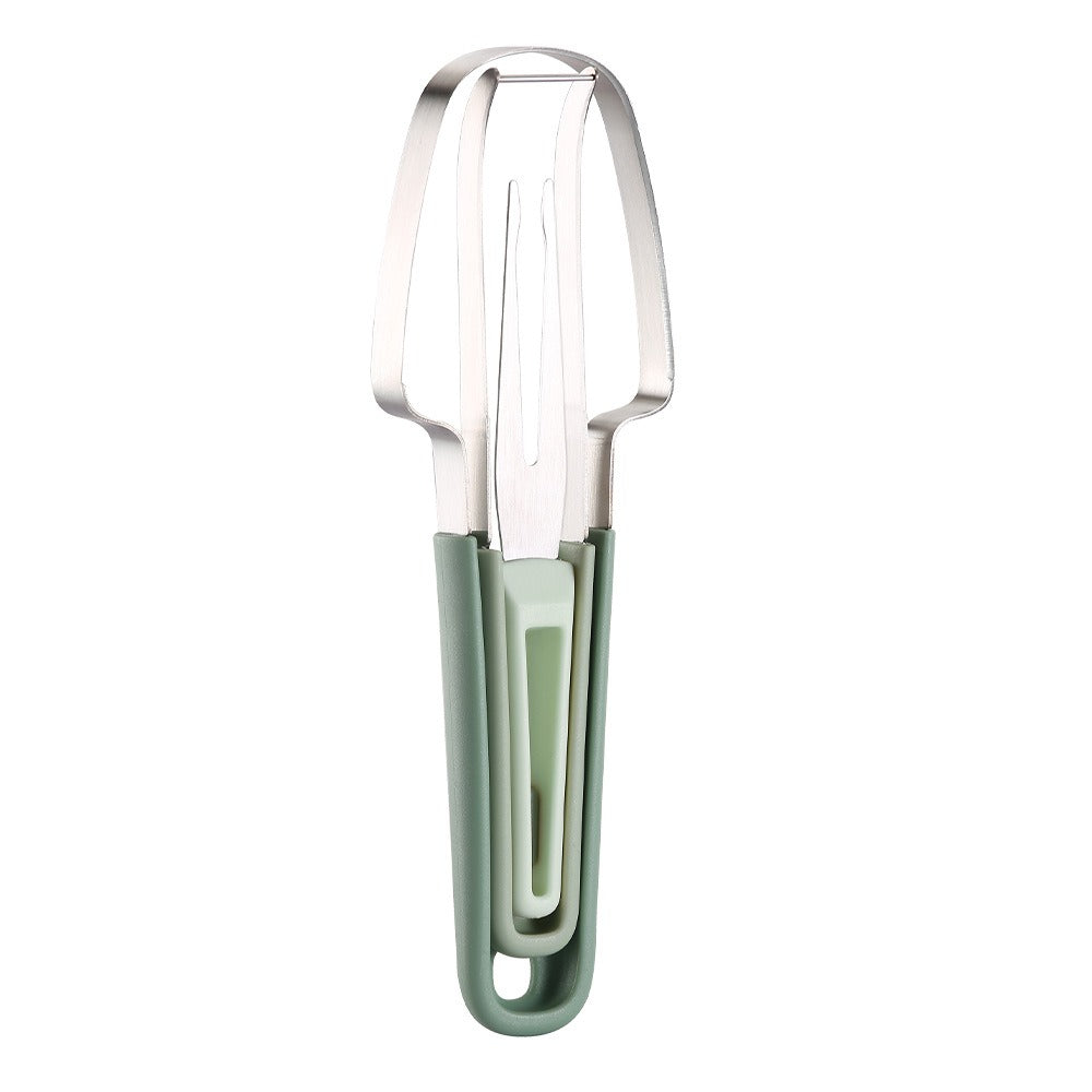 3-in-1 Watermelon Cutter Stainless Steel Fruit Carving Knife Multi-functional Melon Fork Slicer Tool for Camping Kitchen Gadgets - Korvel