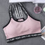 Sport Cropped Top Bra Push Up Running Yoga Bra Cotton Letters Sport Tops For Women Gym Wear Solid Fitness Bra Women Sportswear - Korvel