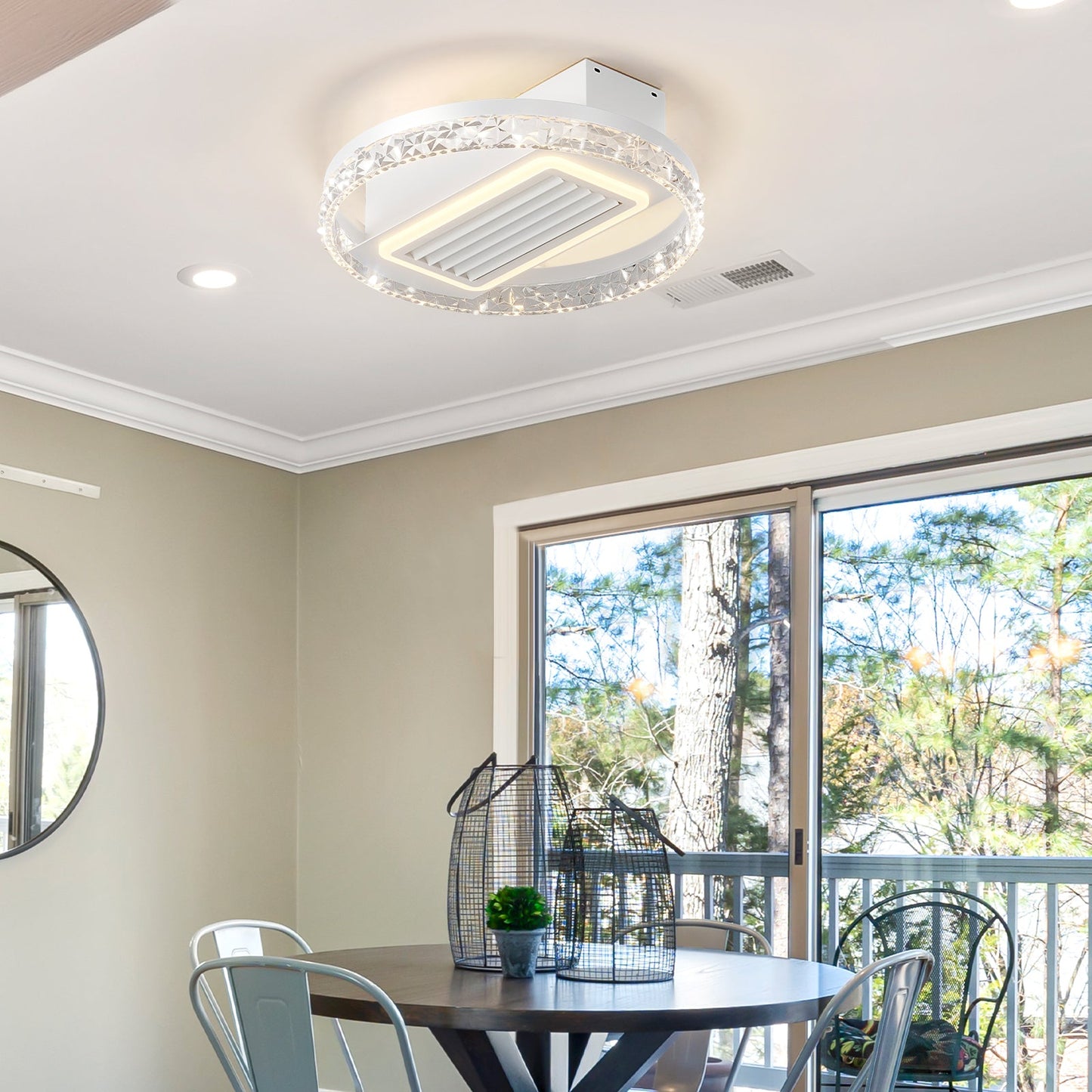 Bladeless Fan Lamp With Lights Dimmable  LED - Korvel