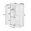 Wooden Garden Shed 3-tier Patio Storage Cabinet Outdoor Organizer Wooden Lockers with Fir Wood (Gray Wood Color -Shutter Design) - Korvel