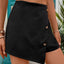 Perfee Decorative Button High Waist Skort