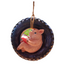Cute Piggy Reading Tire Courtyard Garden Outdoor Hanger - Korvel