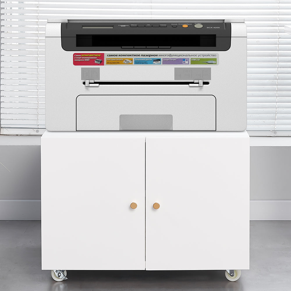 Office furniture Copier Cabinet white mobile pedestal file Printer Stand - Korvel