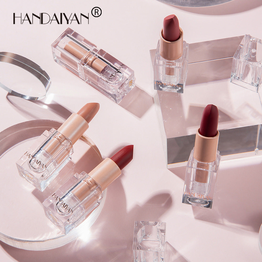 HANDAIYAN Premium Matte Lipstick - 12 Shades of Nude Pink