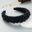 Hair Hoop Baroque Sponge Pearl Hair Accessories Women's Handmade Beaded Multicolor European and American Broad-brimmed Headband - Korvel