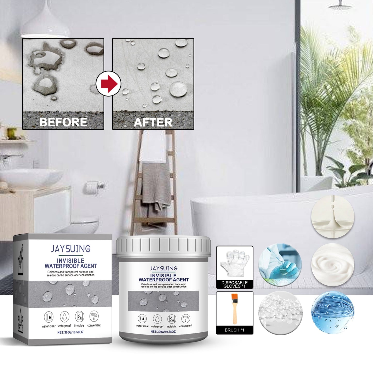 Sellador Adhesivo Impermeable Premium para Baños y Ventanas