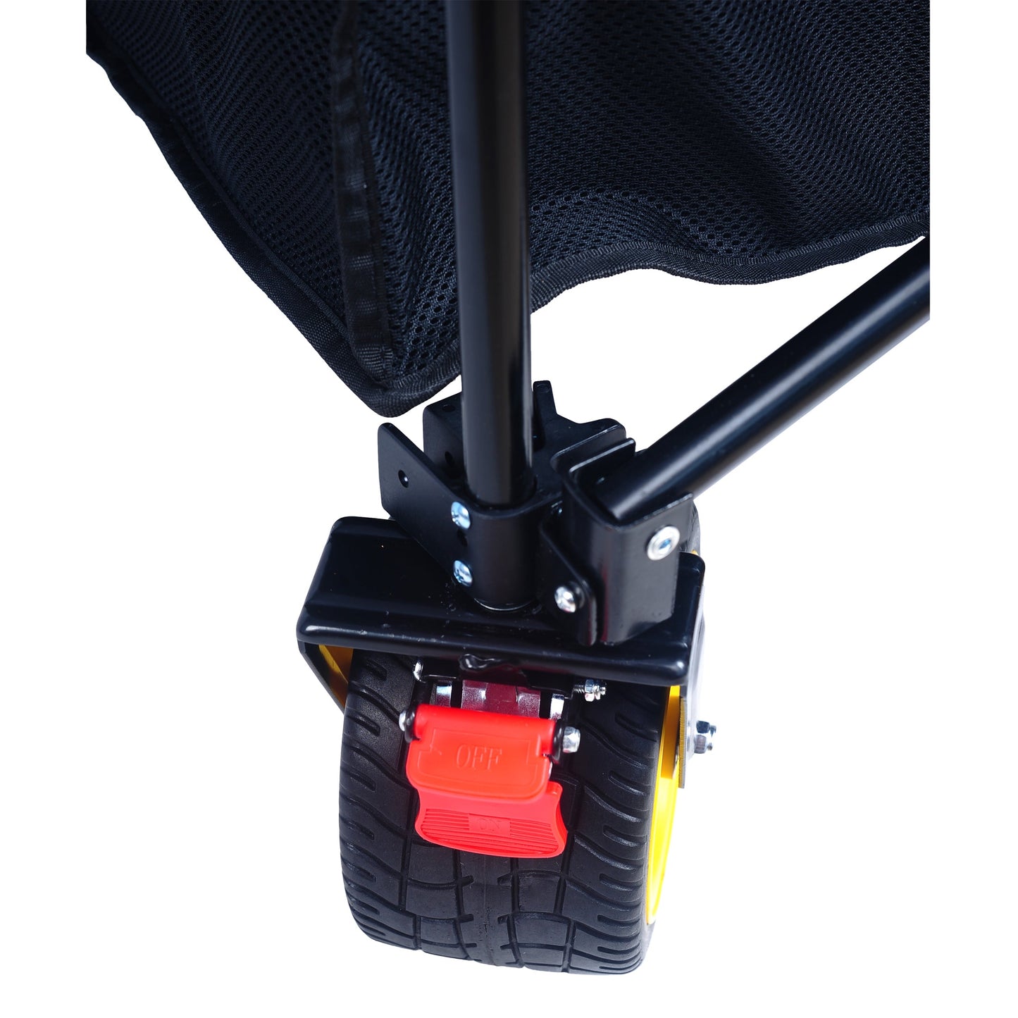 Big large capacity Folding cart Extra Long Extender Wagon Cart Folding Wagon Garden Shopping Beach Cart (black +orange) - Korvel