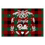 Christmas Tree Elk Printed Meal Mat Christmas Striped Checkered Table Mat White Hemp Western Food Mat - Korvel