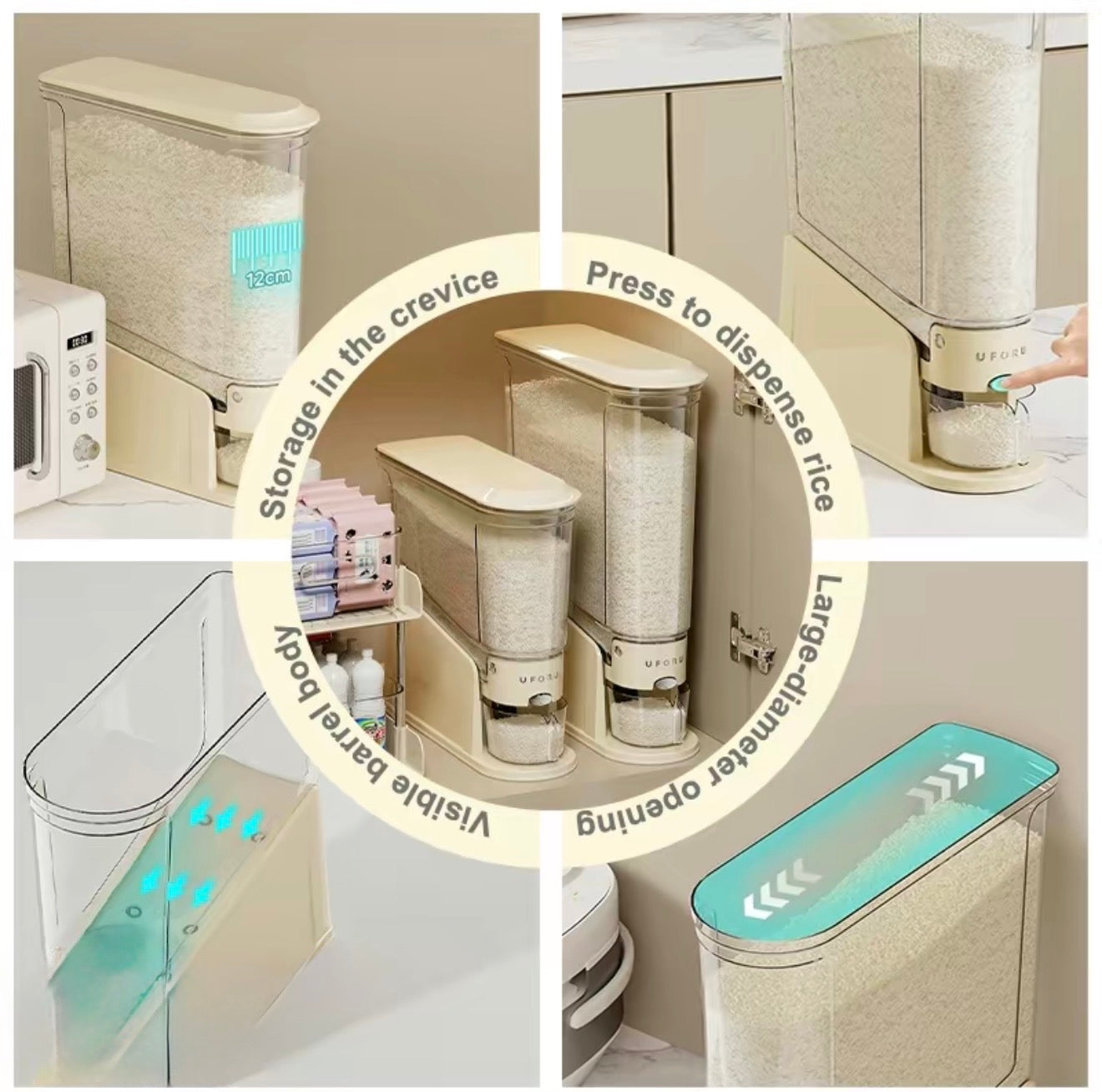 GrainGuard Rice Dispenser - Premium Food Storage Solution