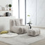 Sillón Puff Esponjoso con Espuma Viscoelástica y Otomana