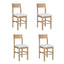 TOPMAX farmhouse countertop height 5-piece dining table set with 1 rectangular dining table and 4 brown dining chairs - Korvel