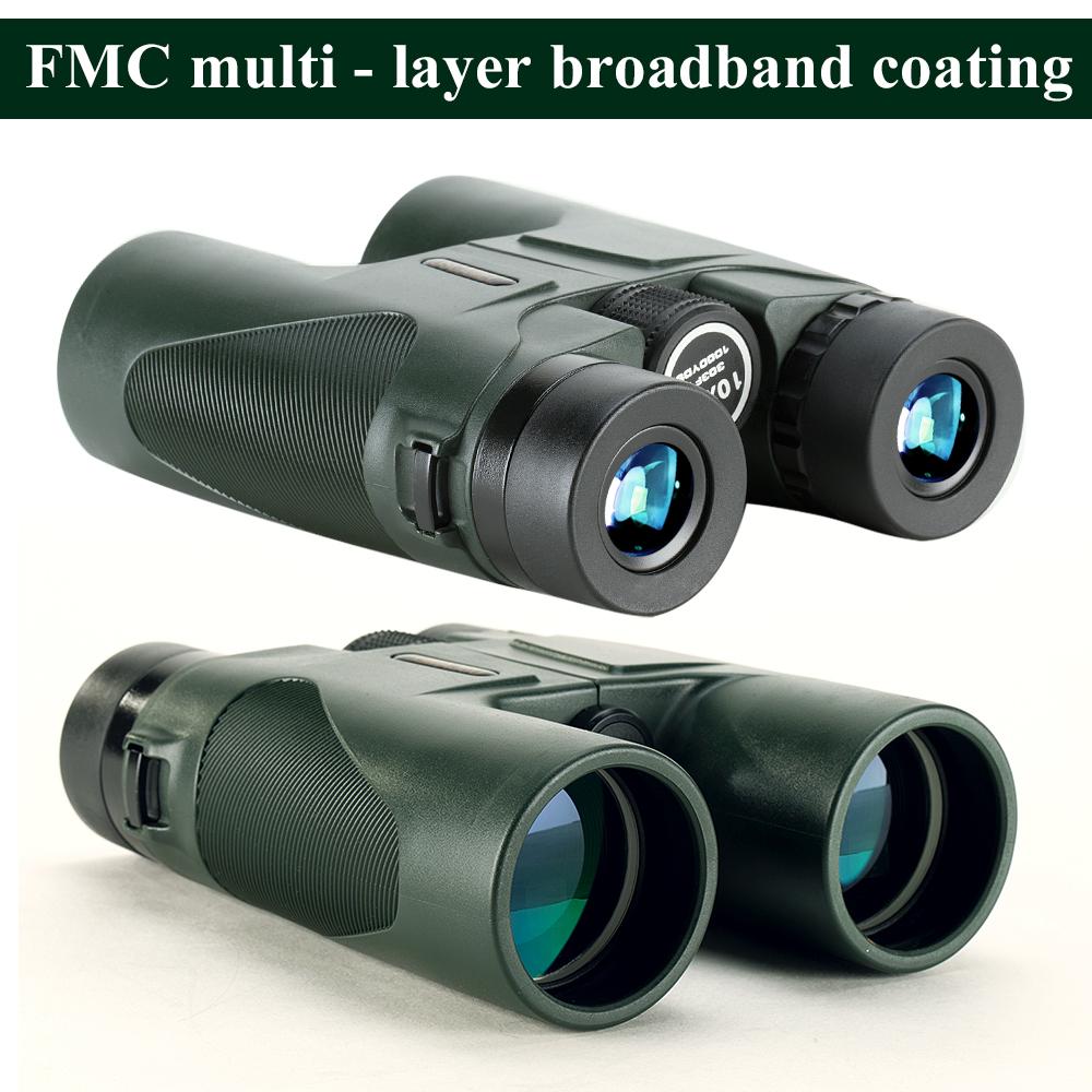 USCAMEL Military HD 10x42 Binoculars Professional Hunting Telescope Zoom High Quality Vision No Infrared Eyepiece Army Green - Korvel