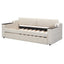 Twin Size Upholstery Daybed with Storage Arms and USB - Beige