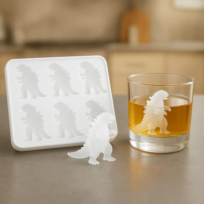 Godzilla Ice Mold: Silicone Kitchen Mold for Baking, Candles, Soaps, Ice Trays, Home Decor & Gifts - Korvel