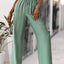 Tied High Waist Wide Leg Pants in Sage