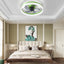 Dimmable LED Ceiling Fan with Modern Design in Green