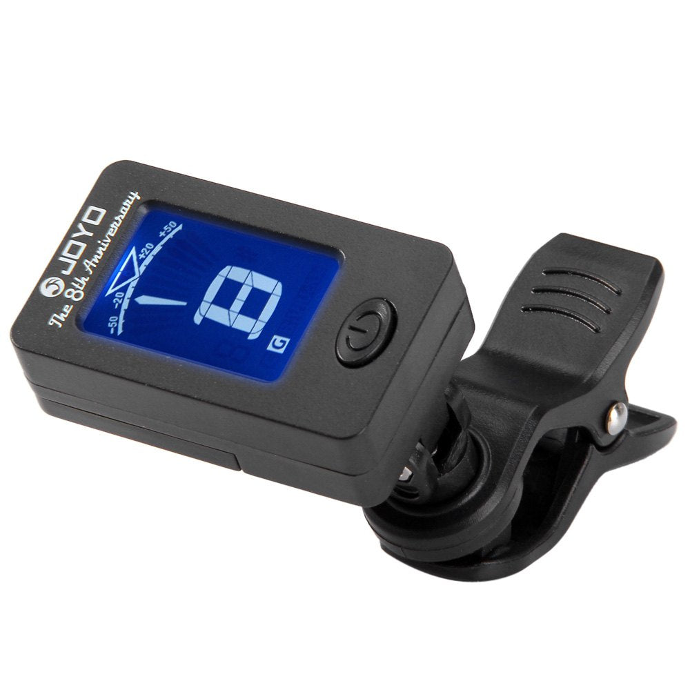 JOYO JT - 01 Clip-on 360 Degree Rotation LCD Digital Guitar Tuner for Bass Ukulele - Korvel