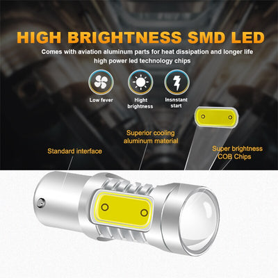 NLpearl 2x LED Signal Lamp - 1156 BA15S & 1157 BAY15D