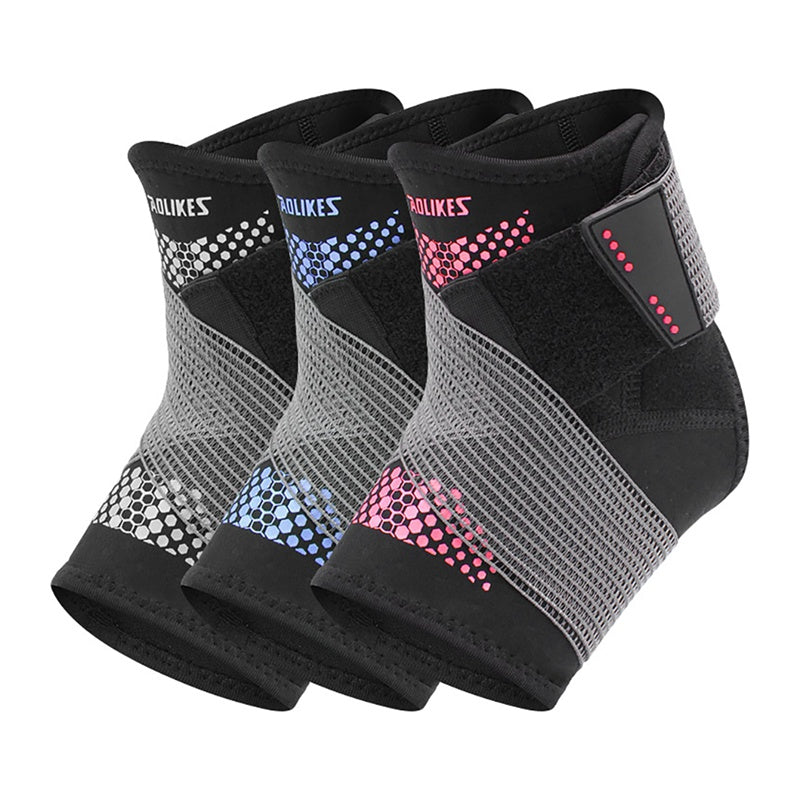 1pc Sport Ankle Brace Protector Adjustable Anti-sprain Compression Feet Support Wrap Bandage Protection With Strap - Korvel