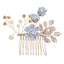Peignes à cheveux en fleurs bleues de luxe pour les mariages et les occasions spéciales