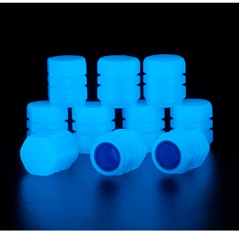Car Tire Luminous Valve Cap Car With Electric Vehicle Motorcycle Air Nozzle Cover Luminous Valve Core Cover Tire Universal - Korvel