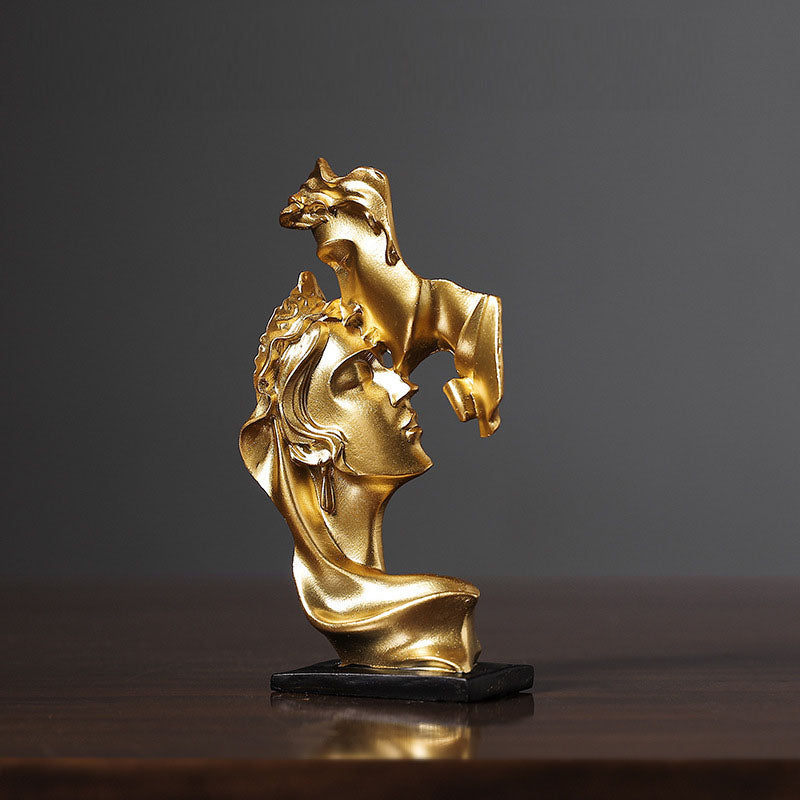 Abstract art couple decoration living room wine cabinet study decoration figure sculpture handicrafts - Korvel
