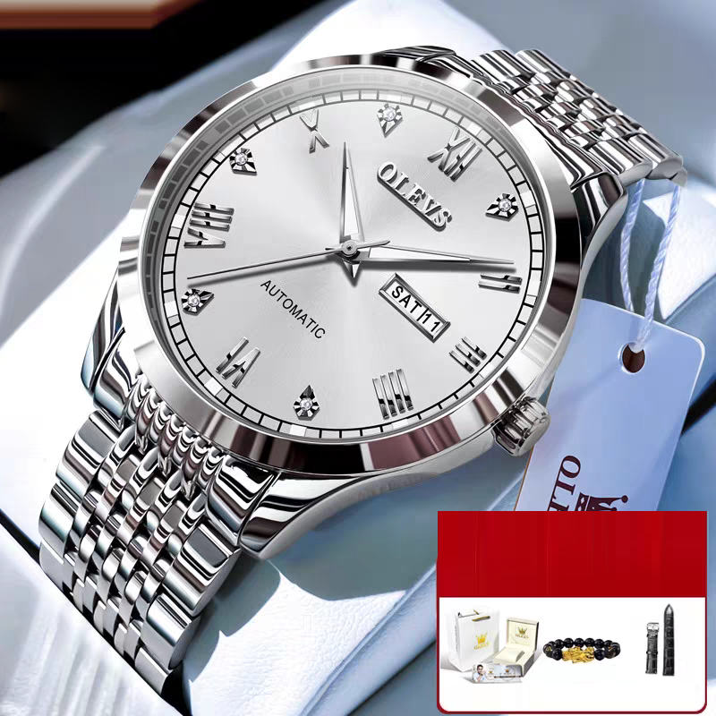 Montre mécanique automatique entièrement automatique pour homme avec lumière nocturne