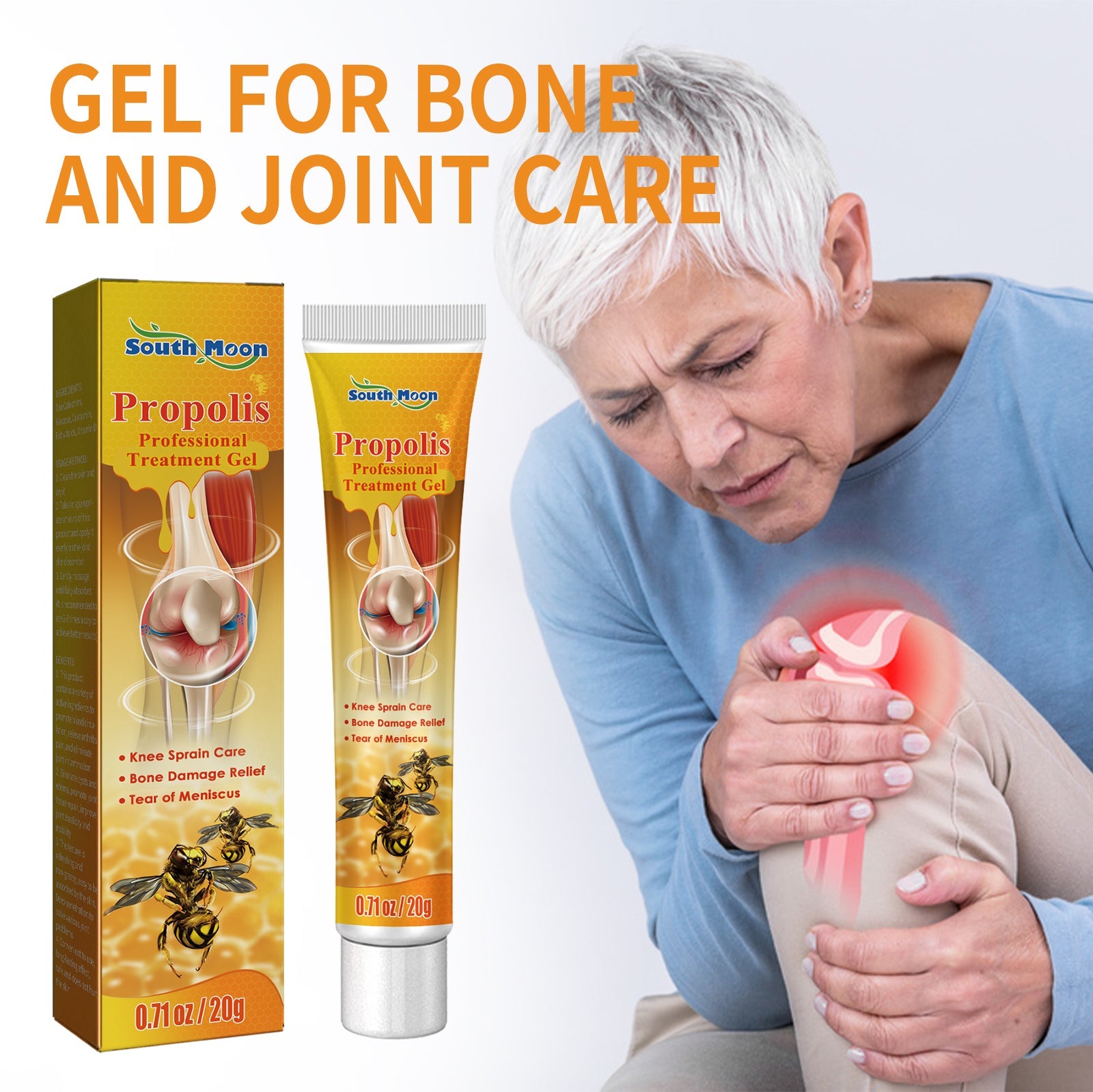 Gel For Bon And Joint Care, Relieve Knee, Lumbar, Shoulder, Neck And Muscle Pain Body Massage Cream - Korvel