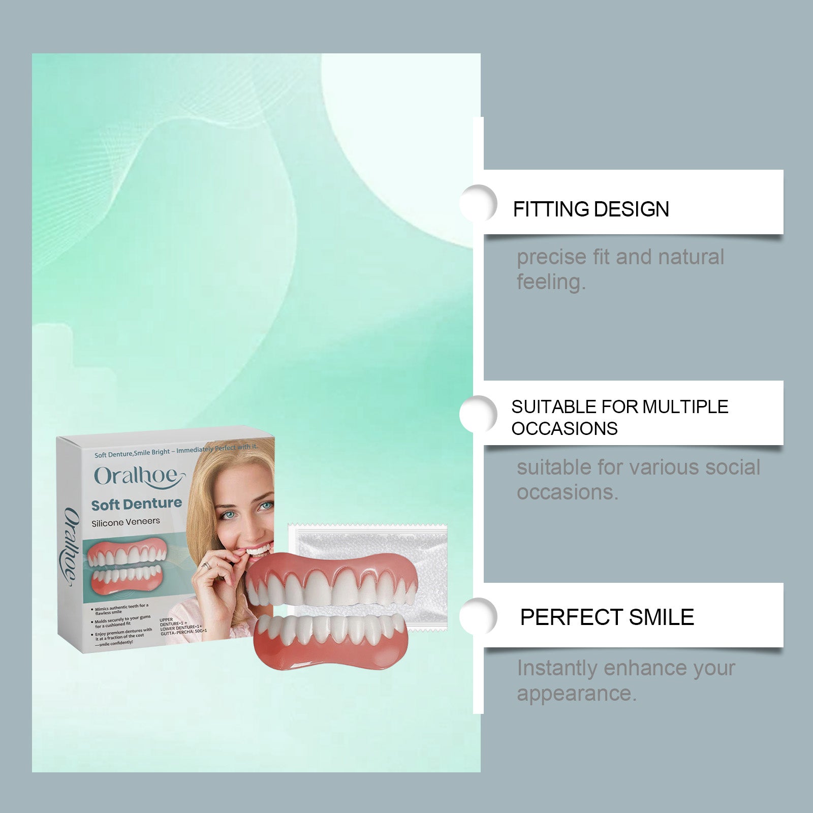 Retouching Teeth Interdental Denture Set Aesthetic Dental Retouching Teeth Interdental Set - Korvel