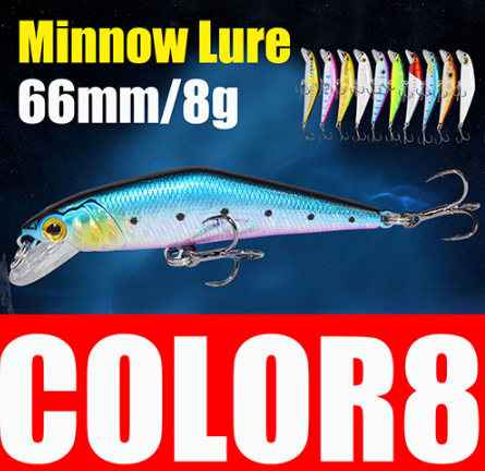 AFISHLURE Bass Wobblers Trout Fishing Lure  66mm/8g Minnow  Hard Baits Iscas Artificial Pesca Leurre - Korvel