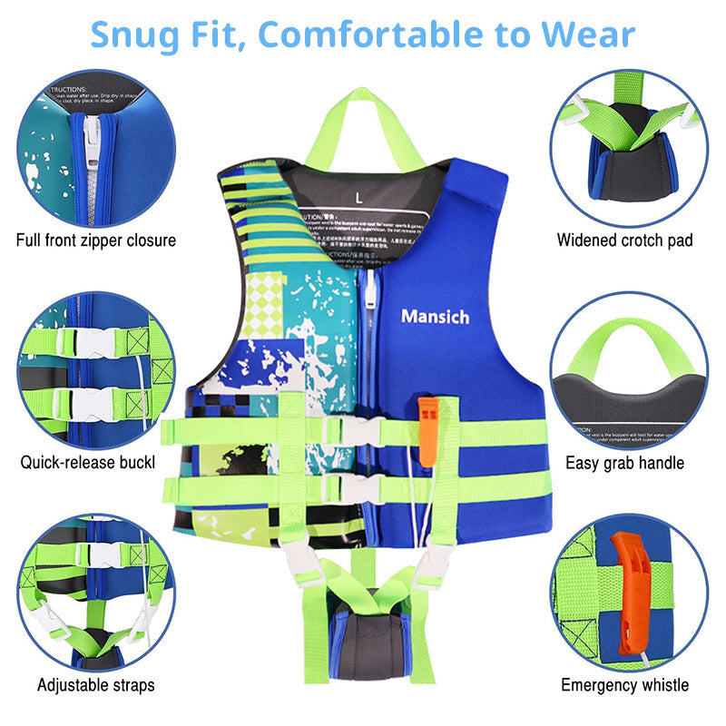 Premium Kids' High-Buoyancy Swim Vest for Water Safety