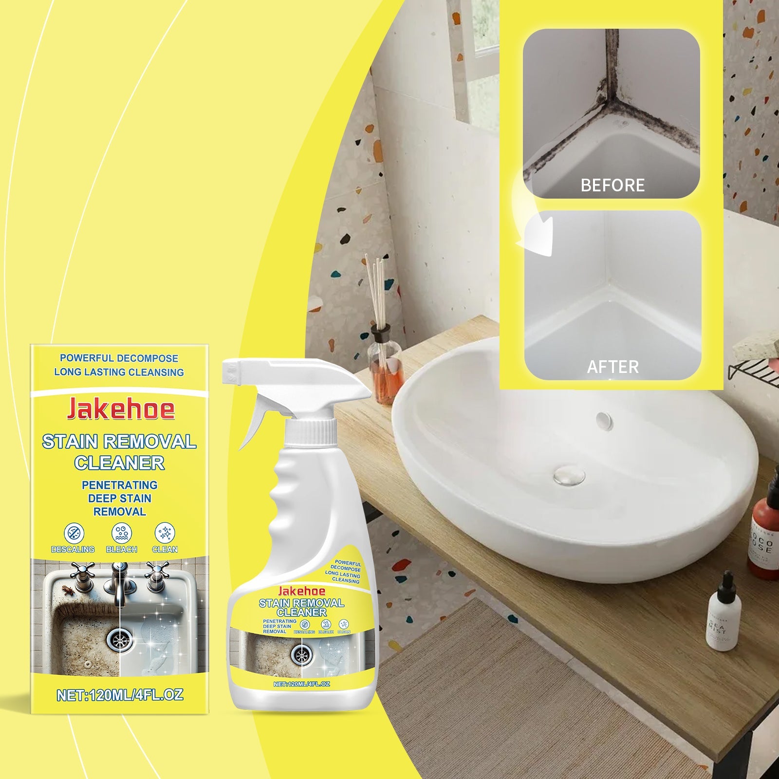 Stain Remover Scale Household Tile Crevices Refrigerator Sink Toilet Stain Remover - Korvel