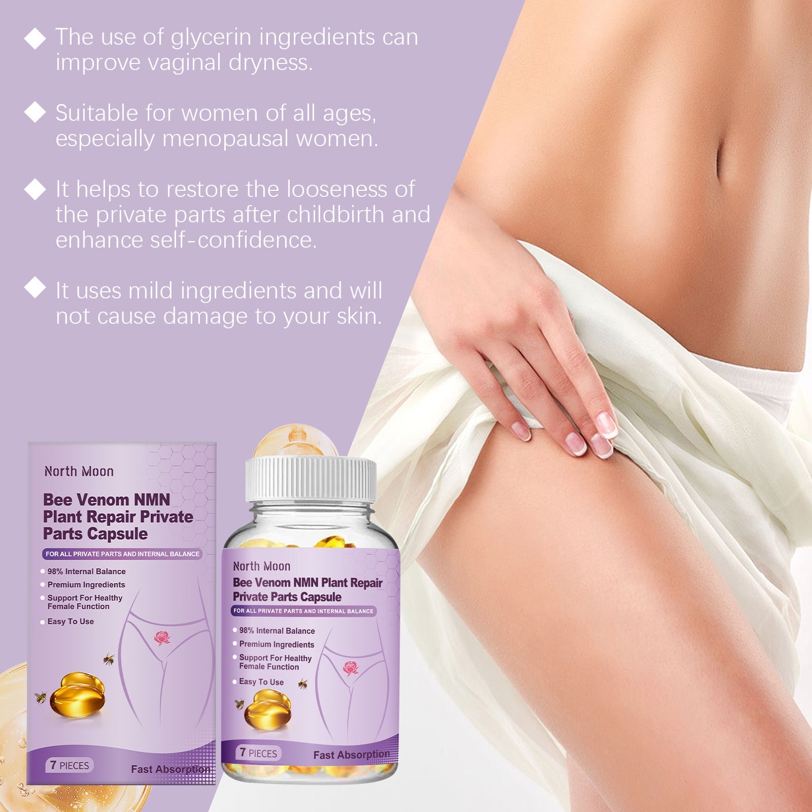 Women's Body Care Capsules Gently Moisturize The Body And Skin, Firm And Balance Care - Korvel