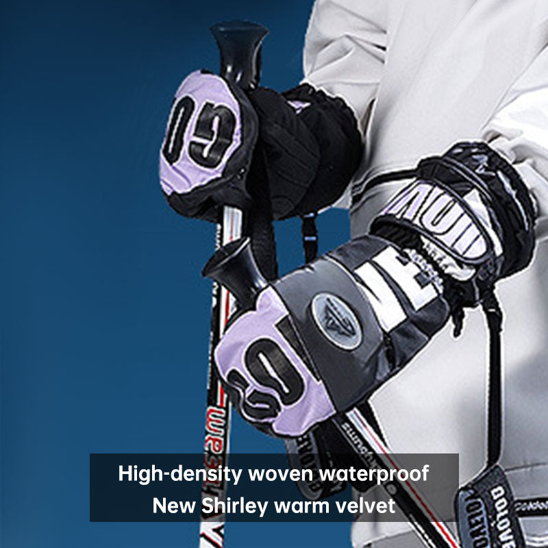 Premium Waterproof Winter Ski Gloves with Touch Screen Capability