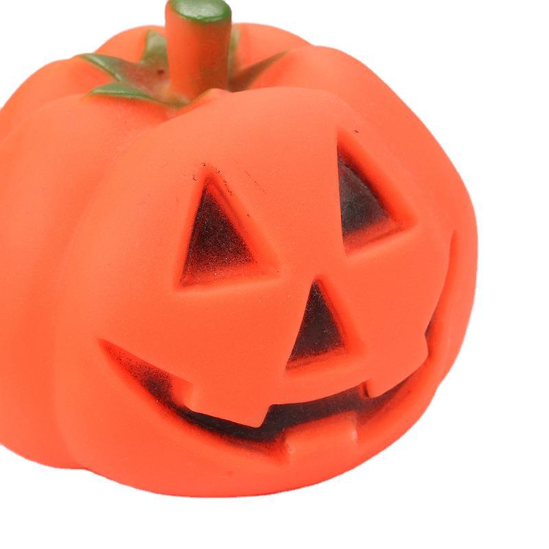 Halloween Pumpkin Interactive Dog Toy - Rubber Chew Toy