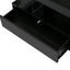 U-Can LED coffee table with storage space, modern central table with 2 drawers and display rack, equipped with LED lights, black - Korvel