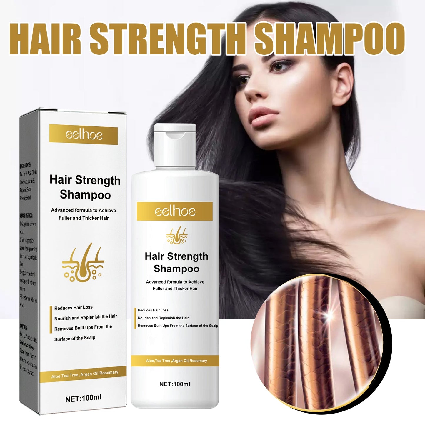 Tight Hair Shampoo Hair Cleansing Massage Scalp To Prevent Loose Tight Hair Roots Strong And Solid Hair Shampoo - Korvel