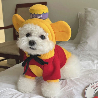 Winnie the Pooh Inspired Dog Sweater for Autumn & Winter