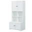 Elegant 4-Door Bathroom Storage Cabinet with Adjustable Shelves