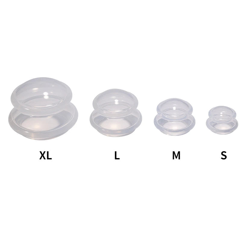 Silicone Cupping Set Suction cups Vacuum Suction Jars Therapy Slimming Body Face Massage Cupping Anti Cellulite Weight Loss - Korvel