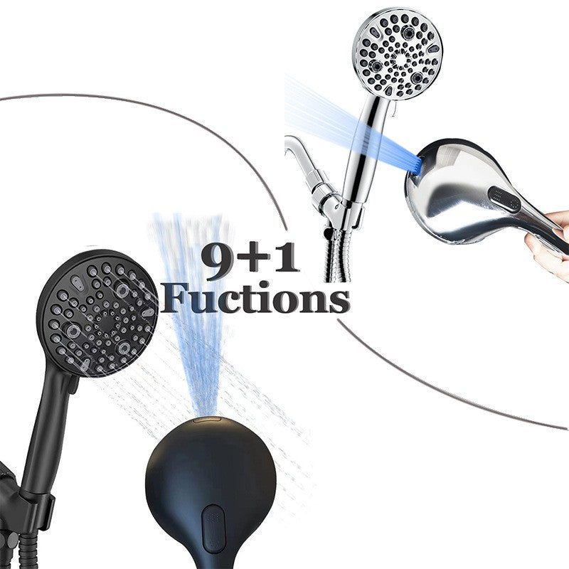 American Type Shower Shower With Spray Gun 10 Function Shower Set 10 Gear Supercharged Shower With Spray Gun Shower Head Set - Korvel