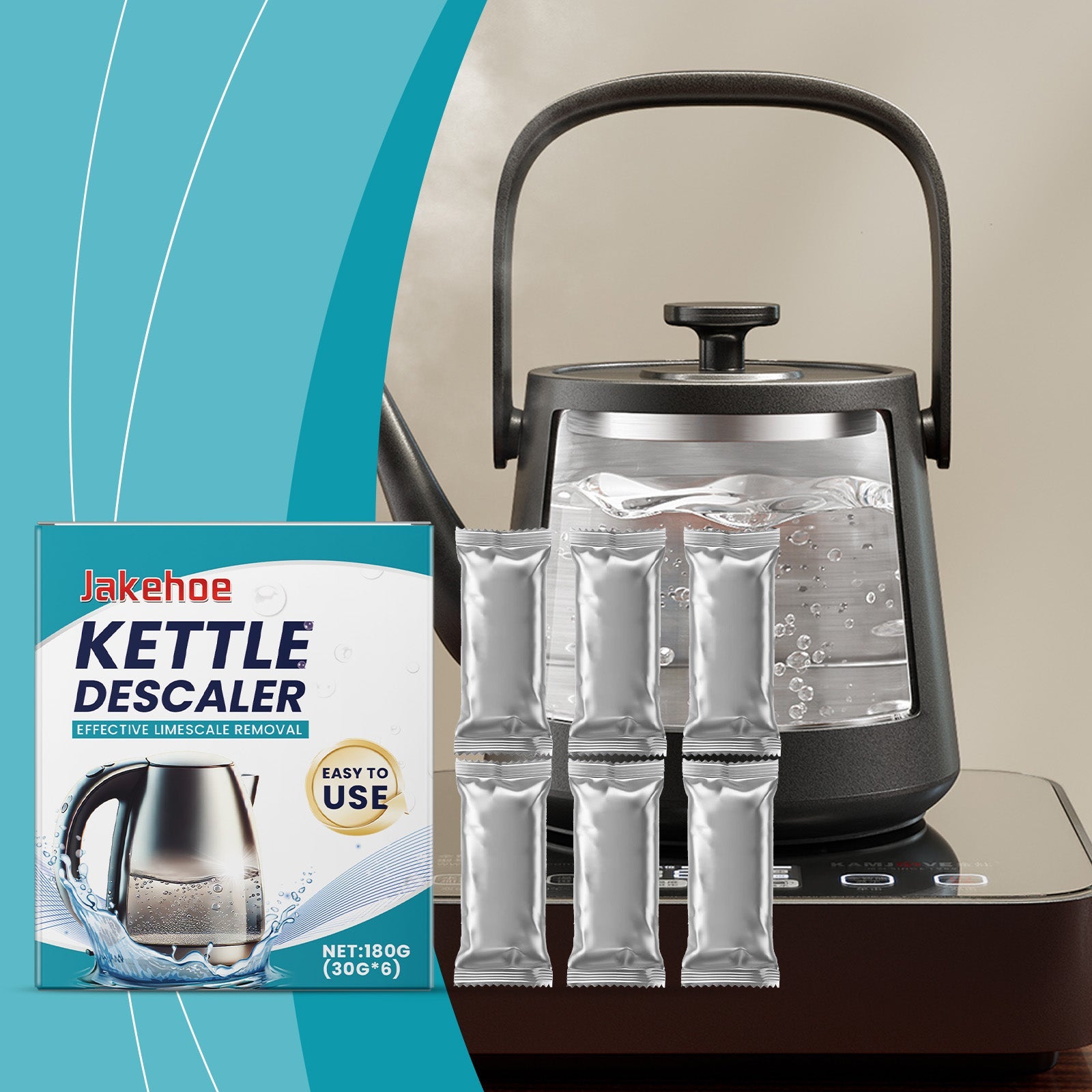 Kettle Descaling Powder Electric Kettle Cleaning Descaling Brightening Household Kettle Scale Cleaner - Korvel