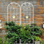 2 Pack Metal Garden Trellis 86.7" x 19.7" Rustproof Trellis for Climbing Plants Outdoor Flower Support Cream White - Korvel