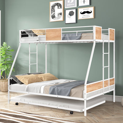 Metal Twin over Full Bunk Bed with Trundle - Korvel