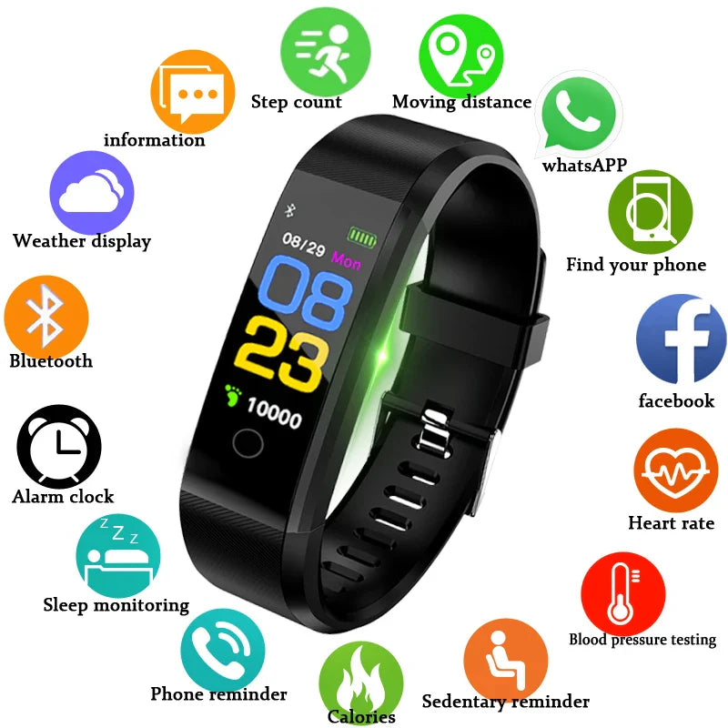 Smart Watch Men Women Heart Rate Monitor Blood Pressure Fitness Tracker Smartwatch Sport Watch - Korvel