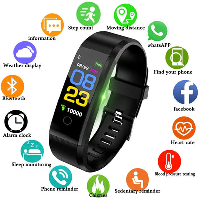 Smart Watch Men Women Heart Rate Monitor Blood Pressure Fitness Tracker Smartwatch Sport Watch - Korvel
