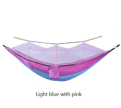 Bourette spinning 210T Nylon Hammock Outdoor Anti-mosquito Hammock Outdoor Camping Goods Bed Bearing - Korvel
