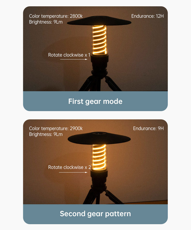 Lampe de camping portable pour extérieur avec trépied