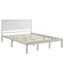 Elegante Estructura de Cama Plataforma Reina con Cabecera - Blanca