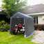 7x12 ft Portable Outdoor Gazebo Storage Shelter with Roll-Up Doors